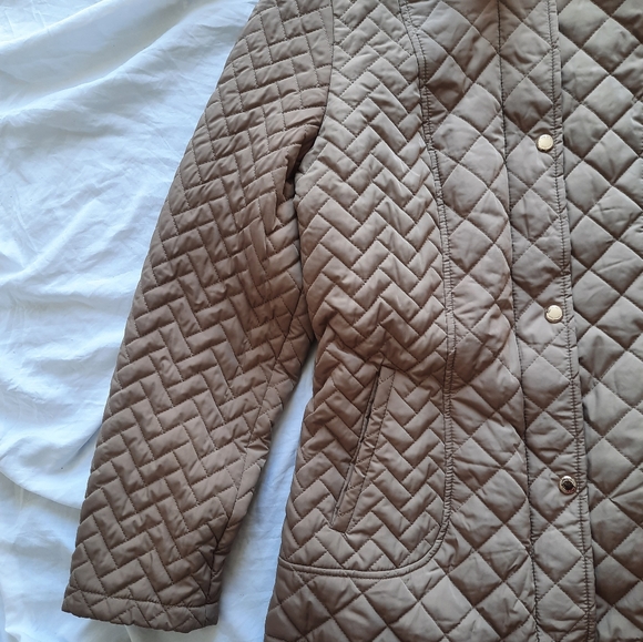Calvin Klein Quilted Puffer Jacket Removable Hood Winter Coat Women Size Medium - Picture 3 of 8